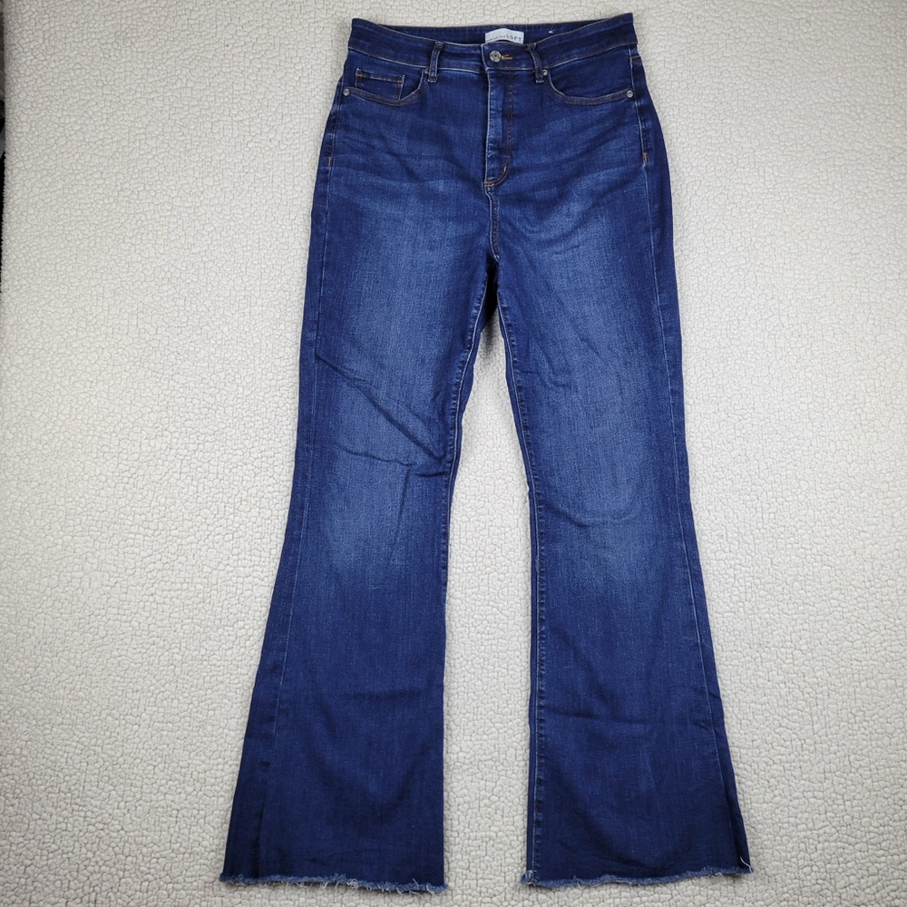 Loft Jeans Slim Flare High Rise Women’s Size 10 Medium Wash Stretch - Picture 2 of 14